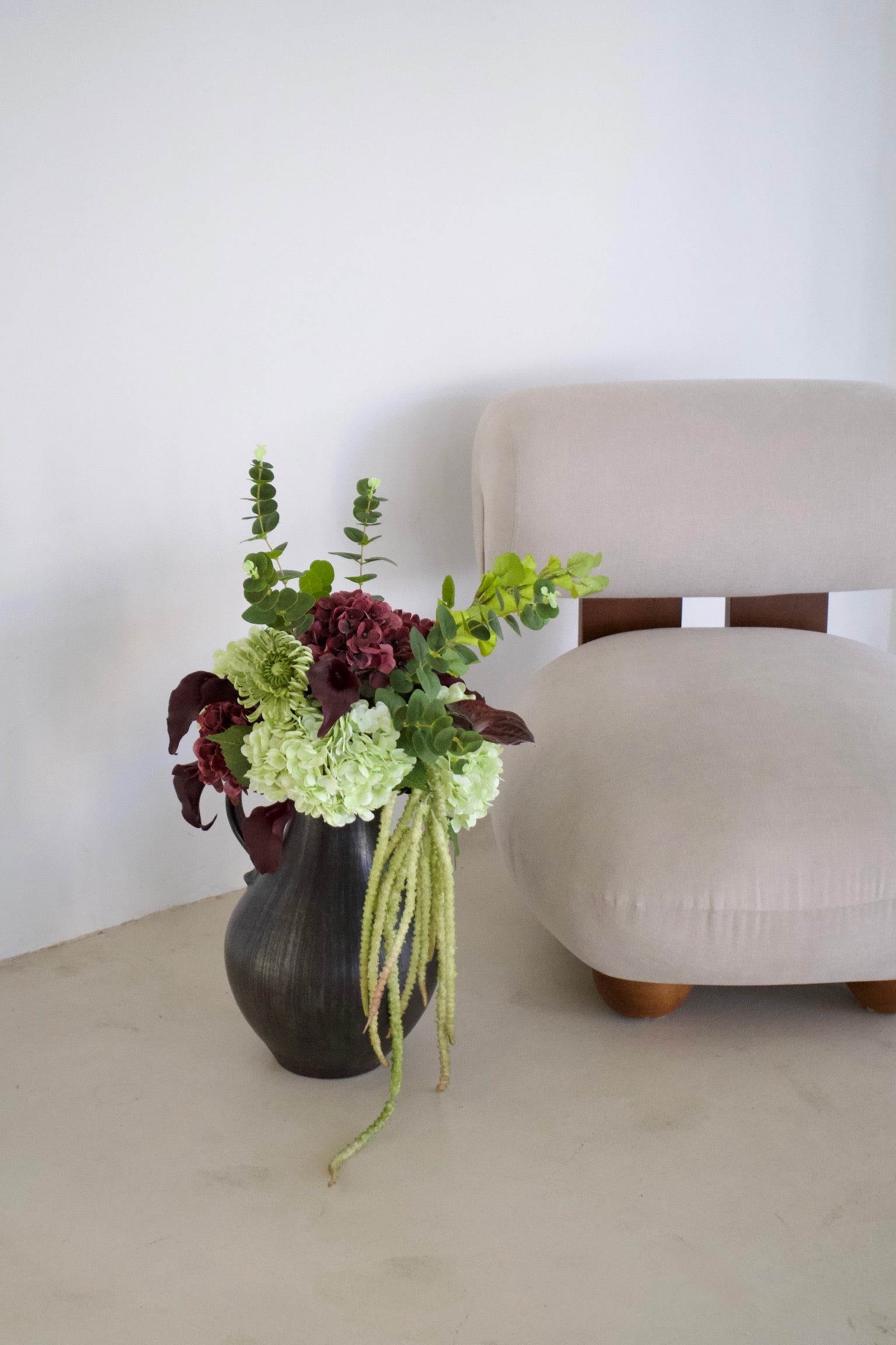 Ivory Sage Bouquet – Detailansicht der Ivory-Hortensien – BÉRA BLOOMS